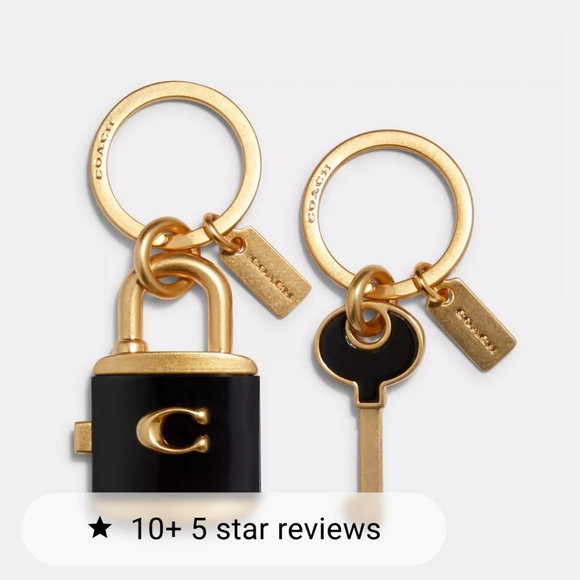 New! Lock And Key Bag Charm Key Ring 💍🔐 - Picture 1 of 2